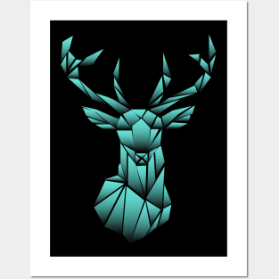 Geometric deer Posters and Art